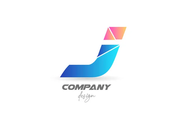 Ícone Colorido Logotipo Letra Alfabeto Com Design Fatiado Cores Rosa —  Vetores de Stock