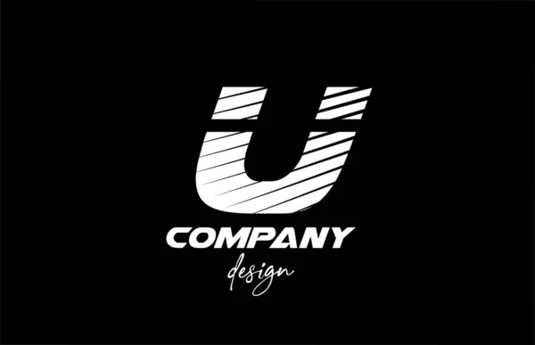 Alphabet Lettre Logo Icône Design Avec Couleur Noir Blanc Modèle — Image vectorielle