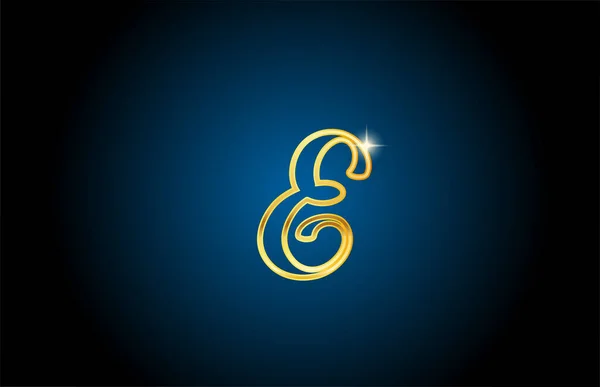 Golden Line Alphabet Letter Logo Icon Design Creative Luxury Template — Stock Vector