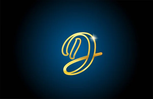 Gyllene Linje Alfabet Bokstav Logotyp Ikon Design Kreativ Lyx Mall — Stock vektor