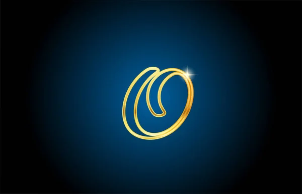 Altın Satır Alfabe Harfi Logo Simgesi Tasarımı Şirket Için Yaratıcı — Stok Vektör