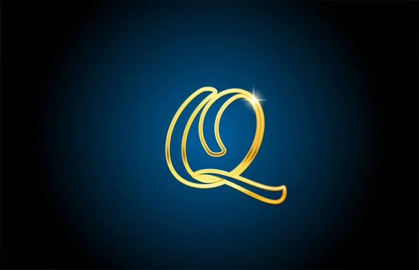 Golden Line Alphabet Letter Logo Icon Design Creative Luxury Template — Stock Vector