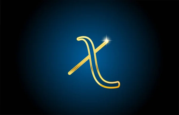 Zlatá Čára Abeceda Písmenko Logo Design Ikony Kreativní Luxusní Šablona — Stockový vektor