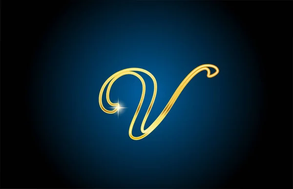 Золота Лінія Абетки Літери Логотипу Піктограми Дизайну Креативний Шаблон Розкоші — стоковий вектор