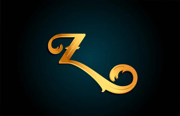 Golden Alphabet Letter Logo Icon Design Creative Template Business Company — Stock Vector