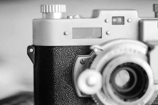 Vintage Παλιά Φωτογραφική Μηχανή Φιλμ Φακό Κοντινό Πλάνο Μακροεντολή Εξοπλισμός — Φωτογραφία Αρχείου