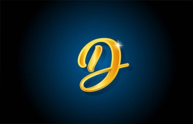 Altın D harfli alfabe simgesi tasarımı. İş ve şirket için yaratıcı lüks şablon