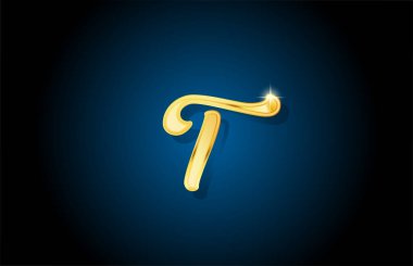 Altın altın harfli alfabe logo ikonu tasarımı. İş ve şirket için yaratıcı lüks şablon