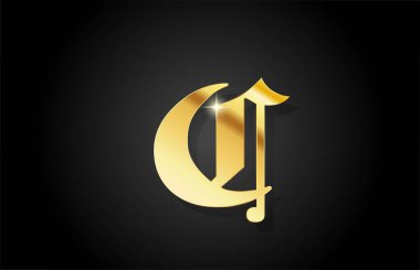 C vintage altın alfabe harfi logo ikonu tasarımı. İş için yaratıcı altın şablon 