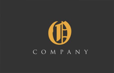Klasik harf O alfabe tasarımı. İş için yaratıcı logo şablonu
