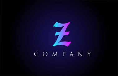 Z vintage pembe harf alfabe dizaynı. Şirket ve iş dünyası için yaratıcı logo şablonu