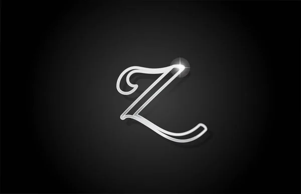 Ligne Grise Lettre Alphabet Logo Icône Conception Créative Pour Entreprise — Image vectorielle