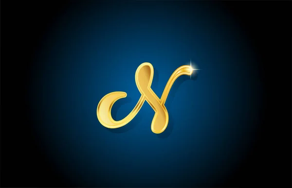 Golden Golden Alfabe Harfi Logo Ikonu Tasarımı Şirket Için Yaratıcı — Stok Vektör