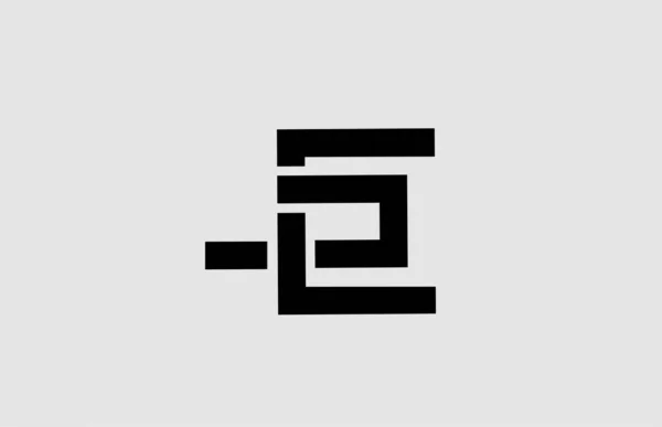 Алфавит Буква Значок Логотипа Дизайном Линии Черно Белый Шаблон Бизнеса — стоковый вектор