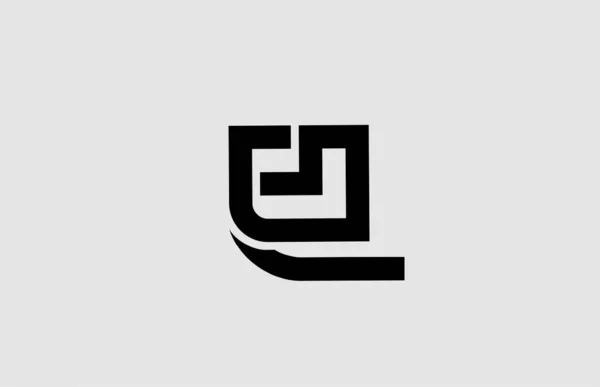 Alfabet Litera Ikona Logo Projektu Linii Czarno Biały Szablon Dla — Wektor stockowy