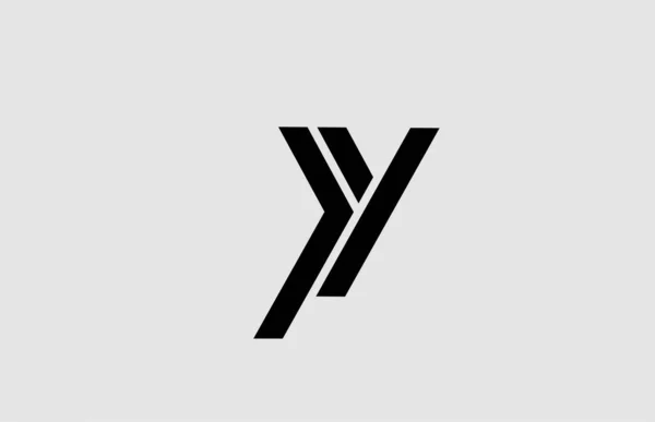 Alphabet Icône Logo Lettre Avec Conception Ligne Modèle Noir Blanc — Image vectorielle