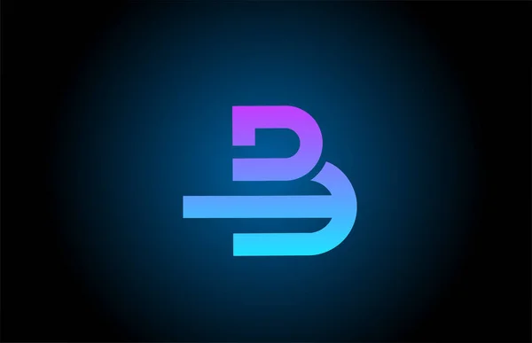 Ícone Logotipo Letra Alfabeto Azul Com Design Linha Modelo Criativo —  Vetores de Stock