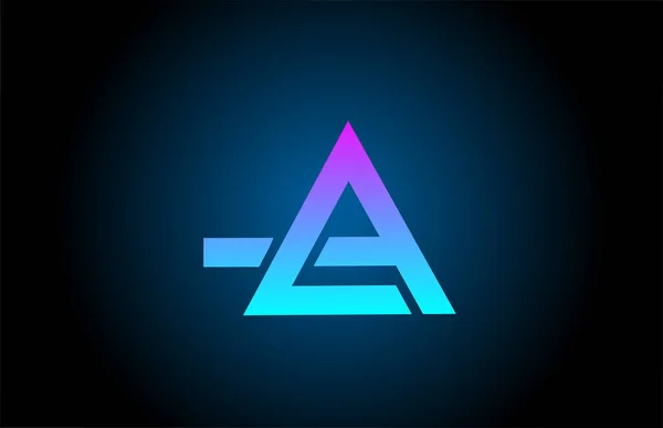 Een Blauw Alfabet Letter Logo Icoon Met Lijnontwerp Creatieve Template — Stockvector