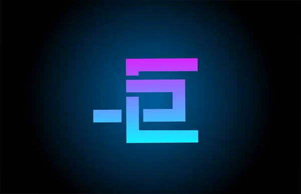 Blauw Alfabet Letter Logo Pictogram Met Lijnontwerp Creatieve Template Voor — Stockvector
