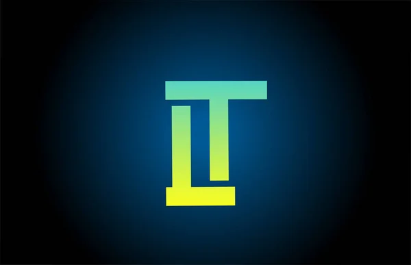 Зелена Лінія Абетка Літери Логотипу Піктограми Дизайну Креативний Шаблон Компанії — стоковий вектор