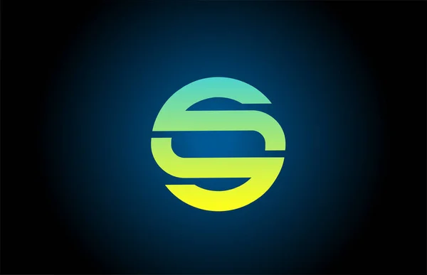 Ligne Verte Lettre Alphabet Logo Icône Design Modèle Créatif Pour — Image vectorielle