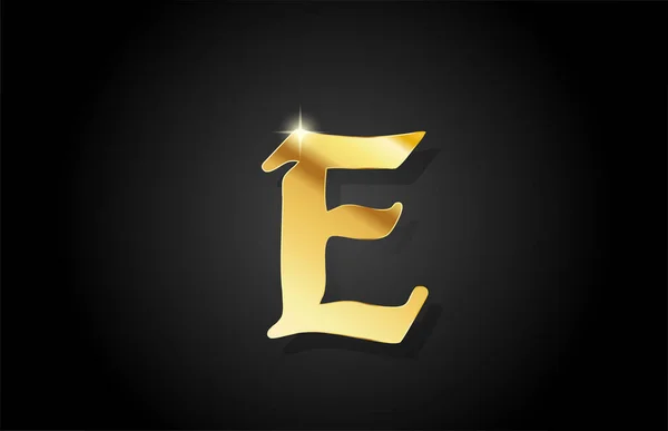 Eヴィンテージゴールドアルファベット文字ロゴアイコンデザイン ビジネスのための創造的な黄金のテンプレート — ストックベクタ