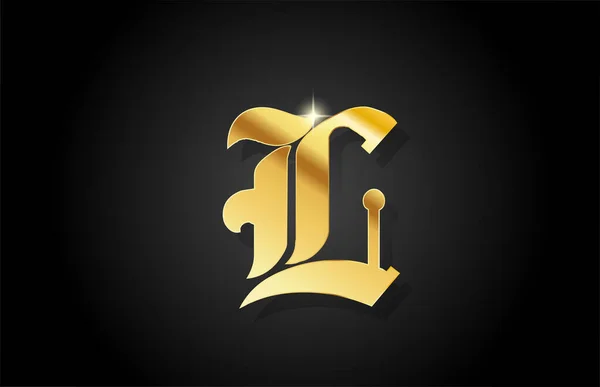 Vintage Gold Alphabet Letter Logo Icon Design Creative Golden Template — Stock Vector