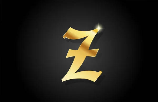 Vintage Gold Alphabet Letter Logo Icon Design Kreative Goldene Vorlage — Stockvektor