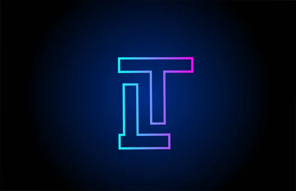 Розробляю Логотип Літери Алфавіту Лінією Креативний Шаблон Компанії Бізнесу Рожево — стоковий вектор