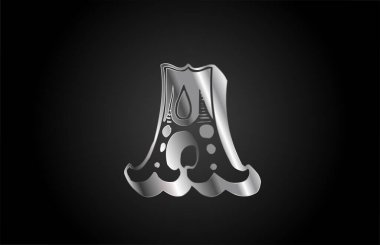 Klasik metal alfabe harfli logo ikonu. İş ya da şirket için yaratıcı tasarım