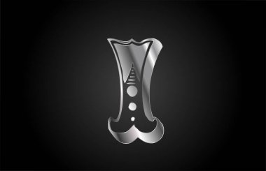 Klasik metal alfabe harfi logo ikonu. İş ya da şirket için yaratıcı tasarım