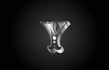 Y vintage metal alfabe harfi logo simgesi. İş ya da şirket için yaratıcı tasarım
