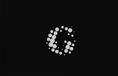 Noktalı G alfabesi harfli logo simgesi tasarımı. Noktalı iş ve şirket için yaratıcı şablon