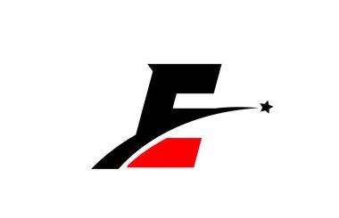 E kırmızı alfabe harf simgesi logosu dizaynı. Yıldız ve desenli. Şirket ve iş için yaratıcı şablon 