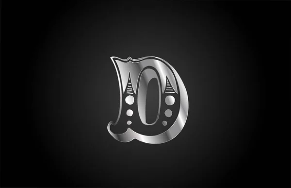 Значок Логотипу Старовинної Металевої Літери Креативний Дизайн Бізнесу Або Компанії — стоковий вектор