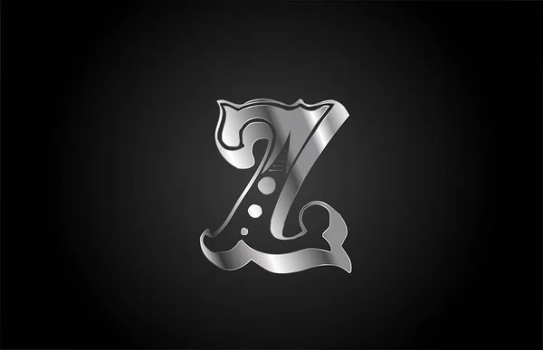 Vintage Metal Alfabe Harfi Logo Simgesi Şirket Için Yaratıcı Tasarım — Stok Vektör