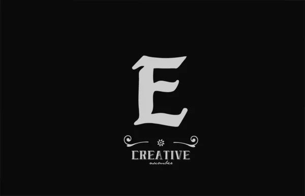 Vintage Alfabeto Letra Logotipo Ícone Design Modelo Empresa Criativa Preto —  Vetores de Stock