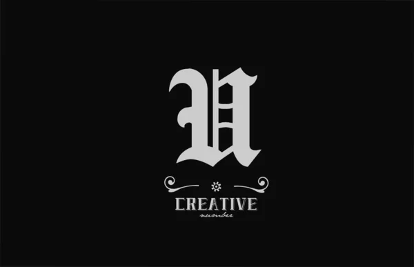 Vintage Abeceda Písmeno Logo Design Ikony Kreativní Firemní Šablona Černé — Stockový vektor