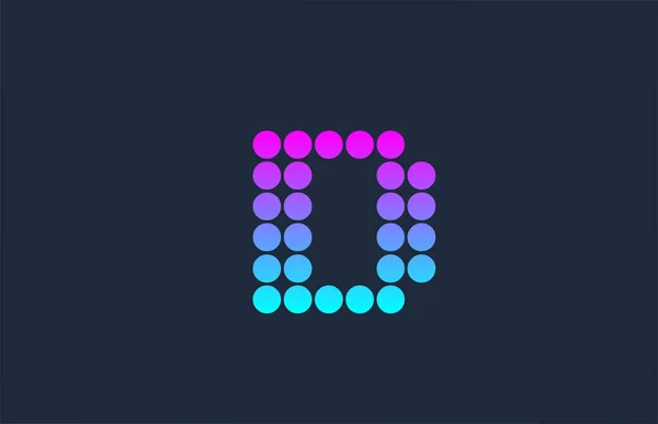 Точковий Рожевий Синій Алфавіт Літери Логотип Піктограми Дизайну Креативний Шаблон — стоковий вектор