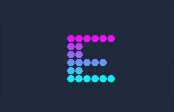 Point Rose Lettre Alphabet Bleu Logo Icône Design Modèle Créatif — Image vectorielle