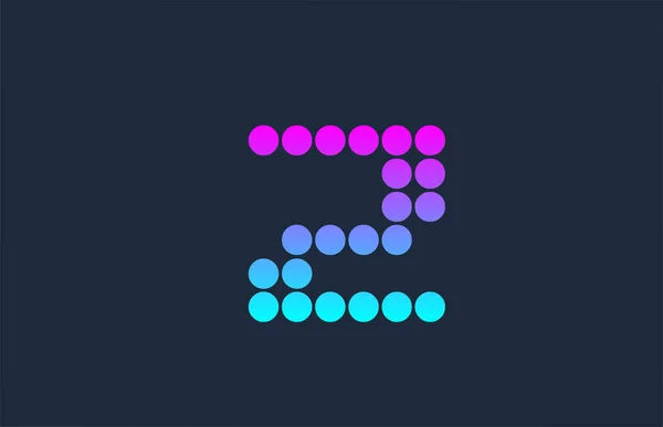 Stip Roze Blauw Alfabet Letter Logo Pictogram Ontwerp Creatieve Template — Stockvector