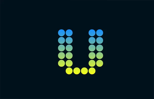 Τελεία Πράσινο Κίτρινο Αλφάβητο Λογότυπο Εικονίδιο Σχεδιασμό Δημιουργικό Πρότυπο Για — Διανυσματικό Αρχείο