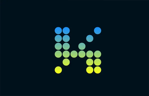 Τελεία Πράσινο Κίτρινο Αλφάβητο Λογότυπο Εικονίδιο Σχεδιασμό Δημιουργικό Πρότυπο Για — Διανυσματικό Αρχείο