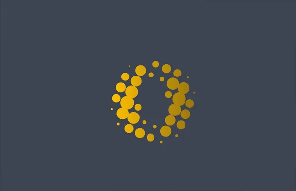 Желтая Пунктирная Буква Habet Логотип Дизайн Логотипа Творческий Соблазн Бизнеса — стоковый вектор