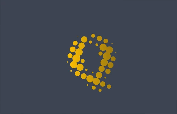 Дизайн Логотипа Буквы Желтым Пунктиром Творческий Соблазн Бизнеса Компании Точками — стоковый вектор