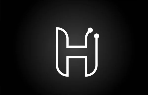 Абетка Літери Логотипу Дизайн Піктограми Крапкою Лінією Креативний Шаблон Компанії — стоковий вектор