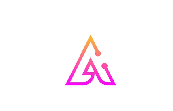 Розовый Алфавит Буква Логотипа Иконка Точкой Творческий Соблазн Компании Бизнеса — стоковый вектор