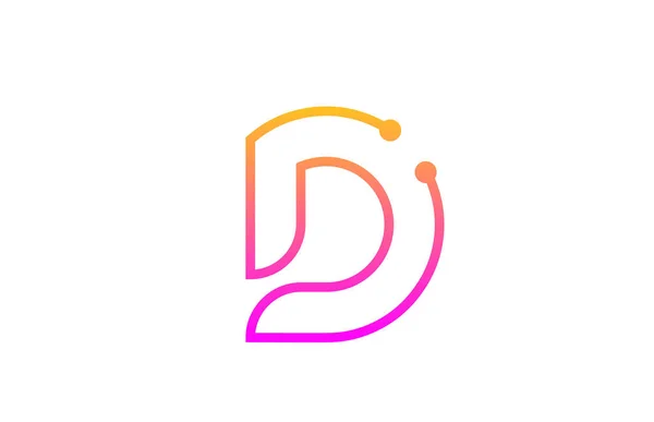 Рожева Абетка Літери Логотипу Дизайн Піктограми Крапкою Креативний Шаблон Компанії — стоковий вектор