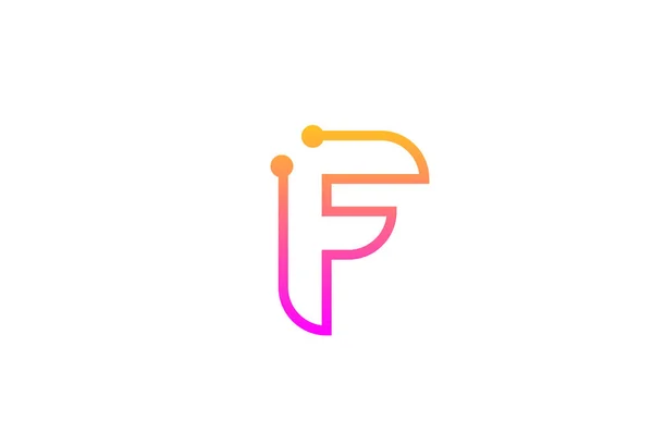 Fピンクのアルファベットの文字のロゴのアイコンのデザイン 会社と行とビジネスのための創造的なテンプレート — ストックベクタ