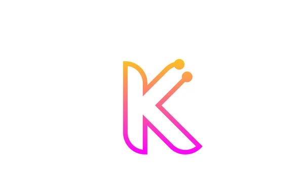 Roze Alfabet Letter Logo Pictogram Ontwerp Met Stip Creatieve Template — Stockvector